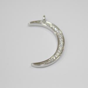 Luna con zirconitas 21x13mm